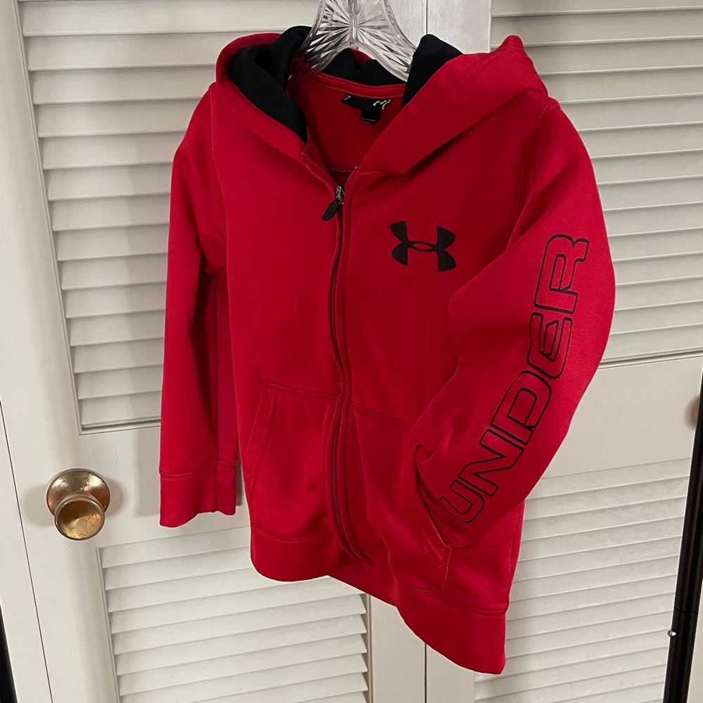 Under Armour Kids Red Zip-Up Hoodie
